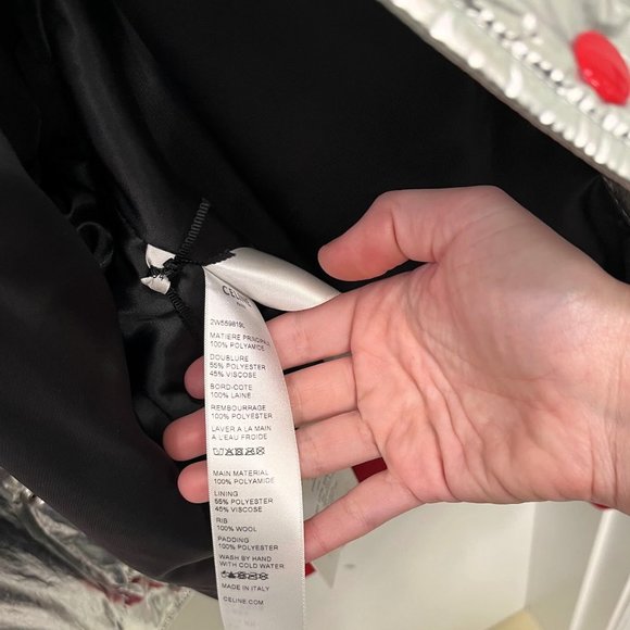 Celine FW2023 Silver Metallic Teddy Blouson Bomber Jacket 54 XL - Picture 8 of 8